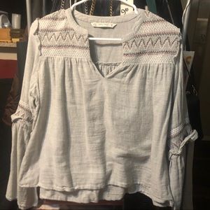 Zara grey blouse with patterns